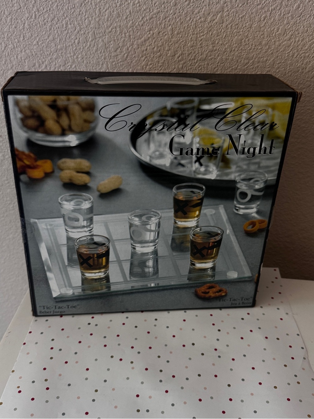 Crystal Clear Game Night Tic-Tac-Toe Shot Glass Set